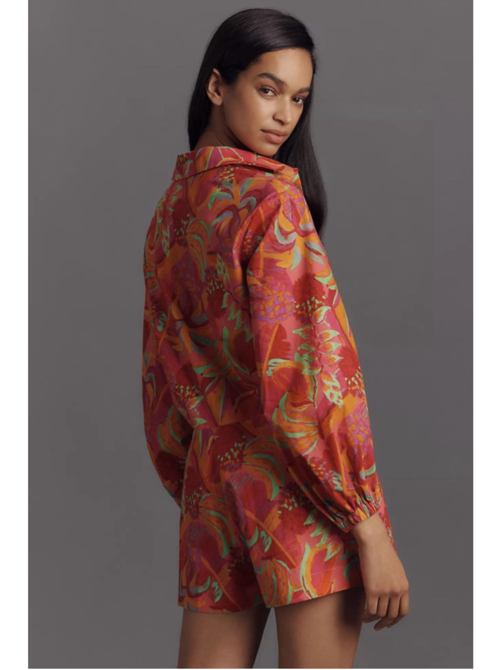 FARM Rio Red Multi-Color Floral Print Romper - Picture 3 of 15